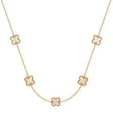Collier Perlmuttkreuze 10mm 45cm Gelbgold 750