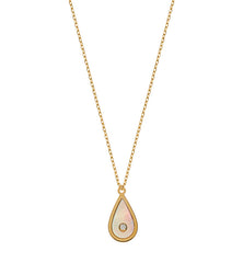 Collier Gelbgold 375 Perlmutt Tropfen Zirkonia 45cm
