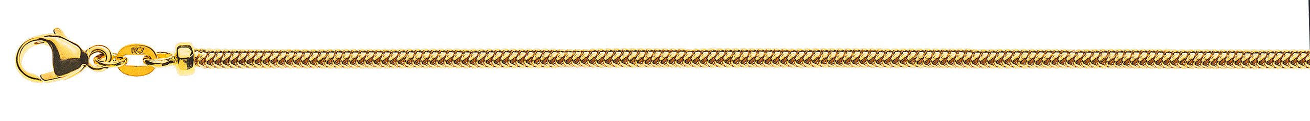 Collier Schlangenkette rund Gelbgold 750 ca. 2.4mm