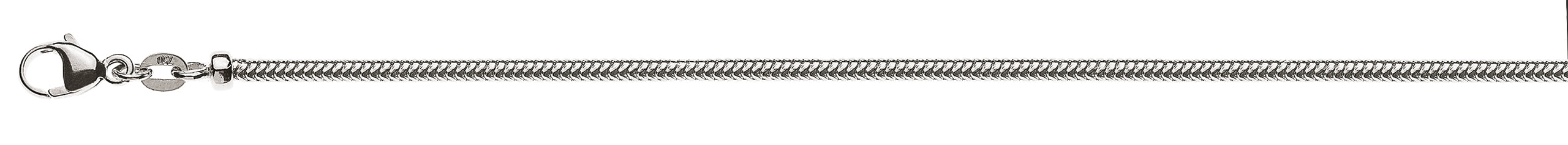 Collier Schlangenkette rund Weissgold 750 ca. 2.4mm