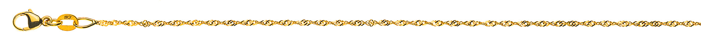 Collier Singapur Kette Gelbgold 750 ca. 1.2mm