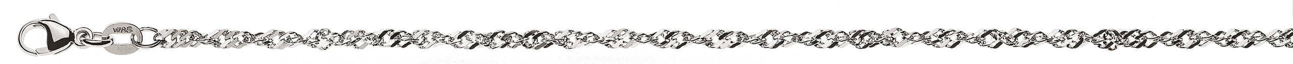 Armband Singapur Weissgold 750 ca. 2.4 mm