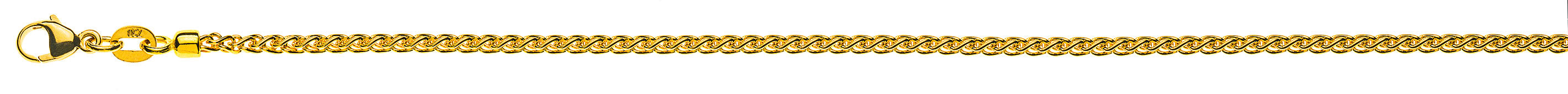 Collier Zopf Gelbgold 750 ca. 2.15mm