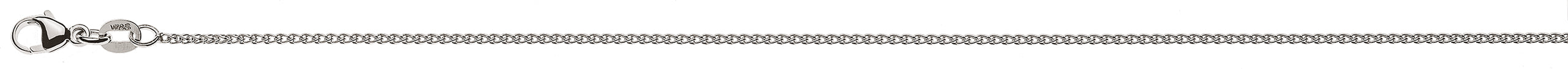 Collier Zopfkette Weissgold 750 ca. 1.2mm