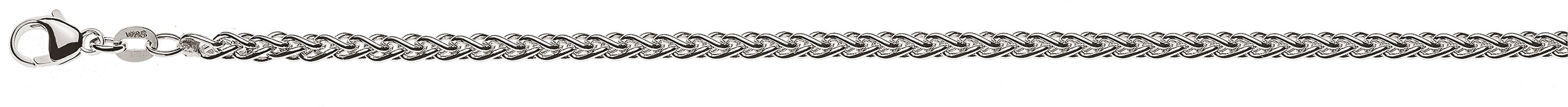Armband Zopf Weissgold 750 ca. 3.3mm