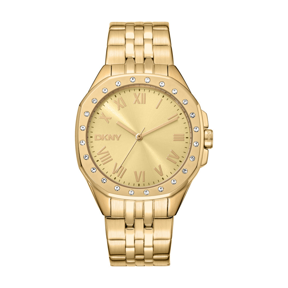 DKNY Damenuhr Brooklyn Maxi Gold