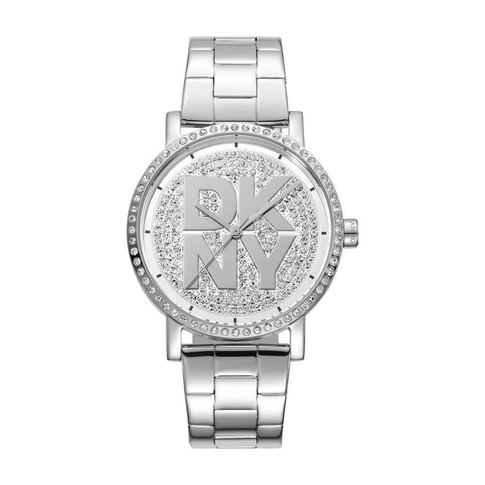 DKNY Damenuhr Soho Logo Edelstahl 36mm