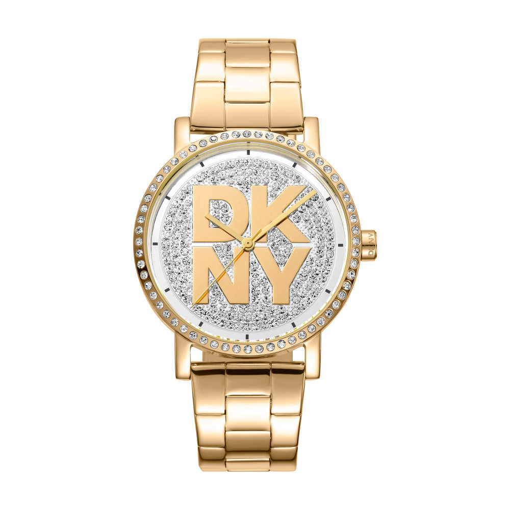 DKNY Damenuhr Soho Logo Edelstahl 36mm