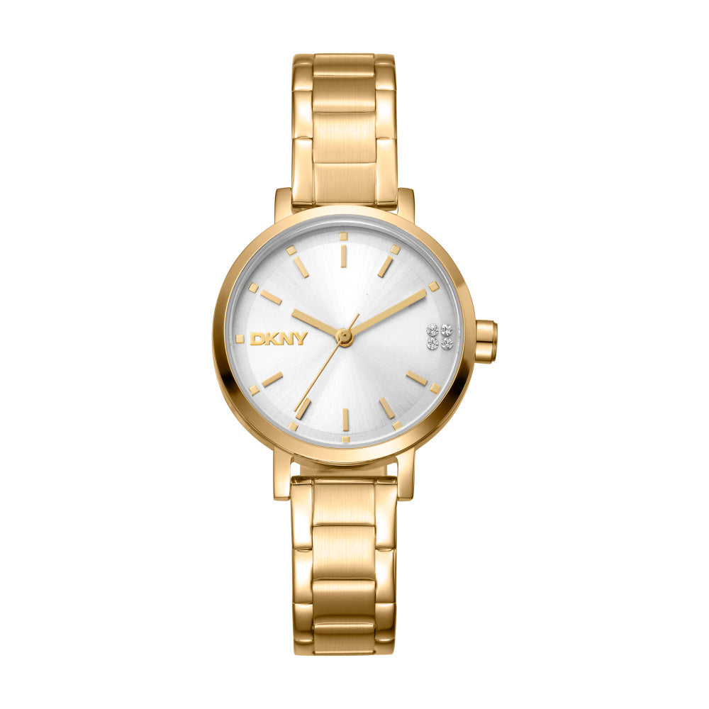 DKNY Damenuhr Soho Glitz Edelstahl 30mm