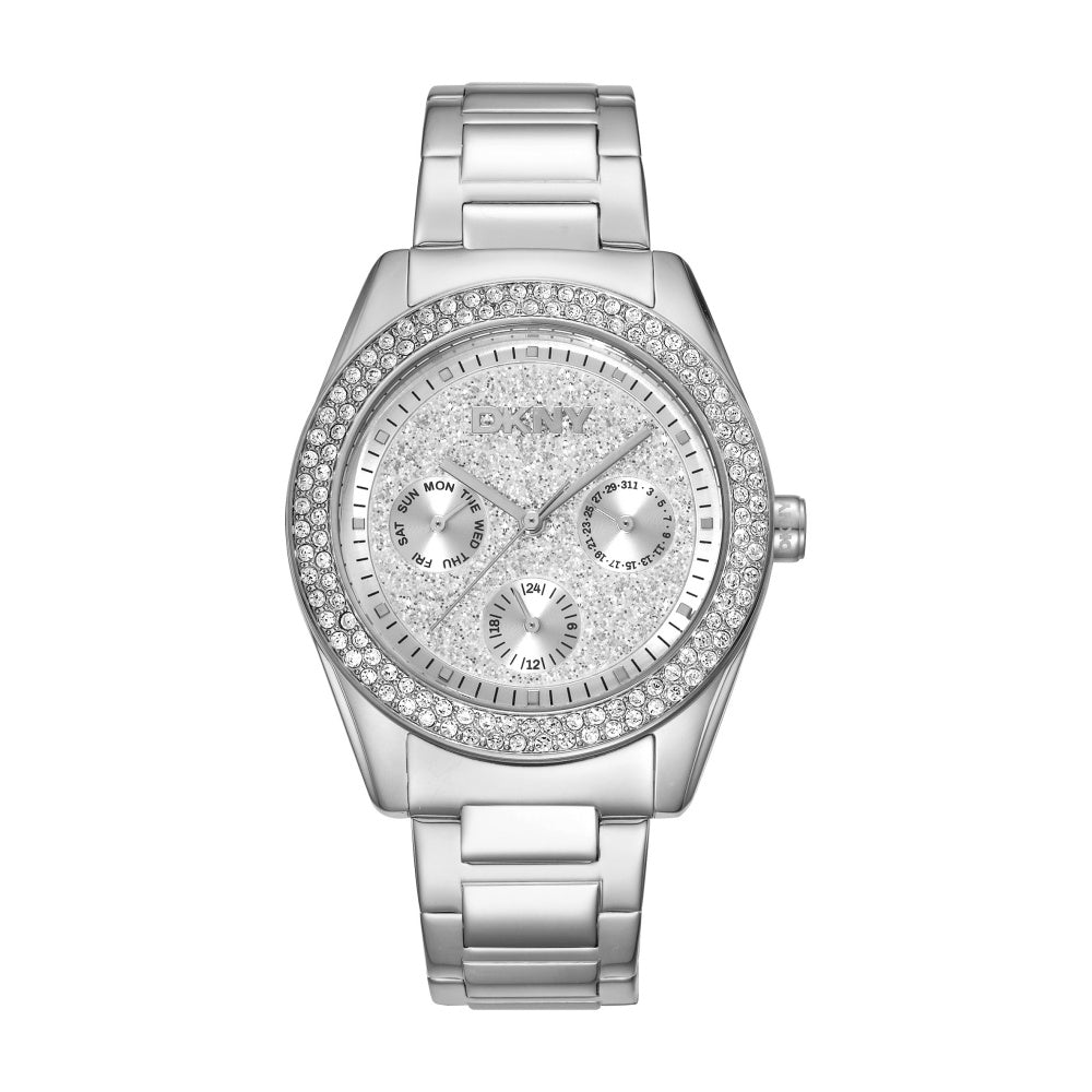 DKNY Damenuhr Chambers Multi Glitz Edelstahl