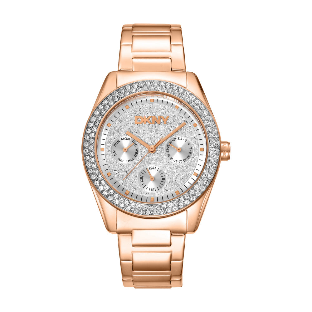 DKNY Damenuhr Chambers Multi Glitz Edelstahl