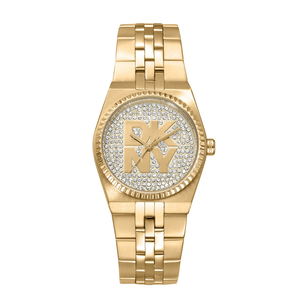 DKNY Damenuhr Logo Edelstahl 30mm