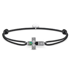 Thomas Sabo Sterling Silver Rebel at heart Armband Little Secret Kreuz Abalone Perlmutt - LS083-482-11-L22v