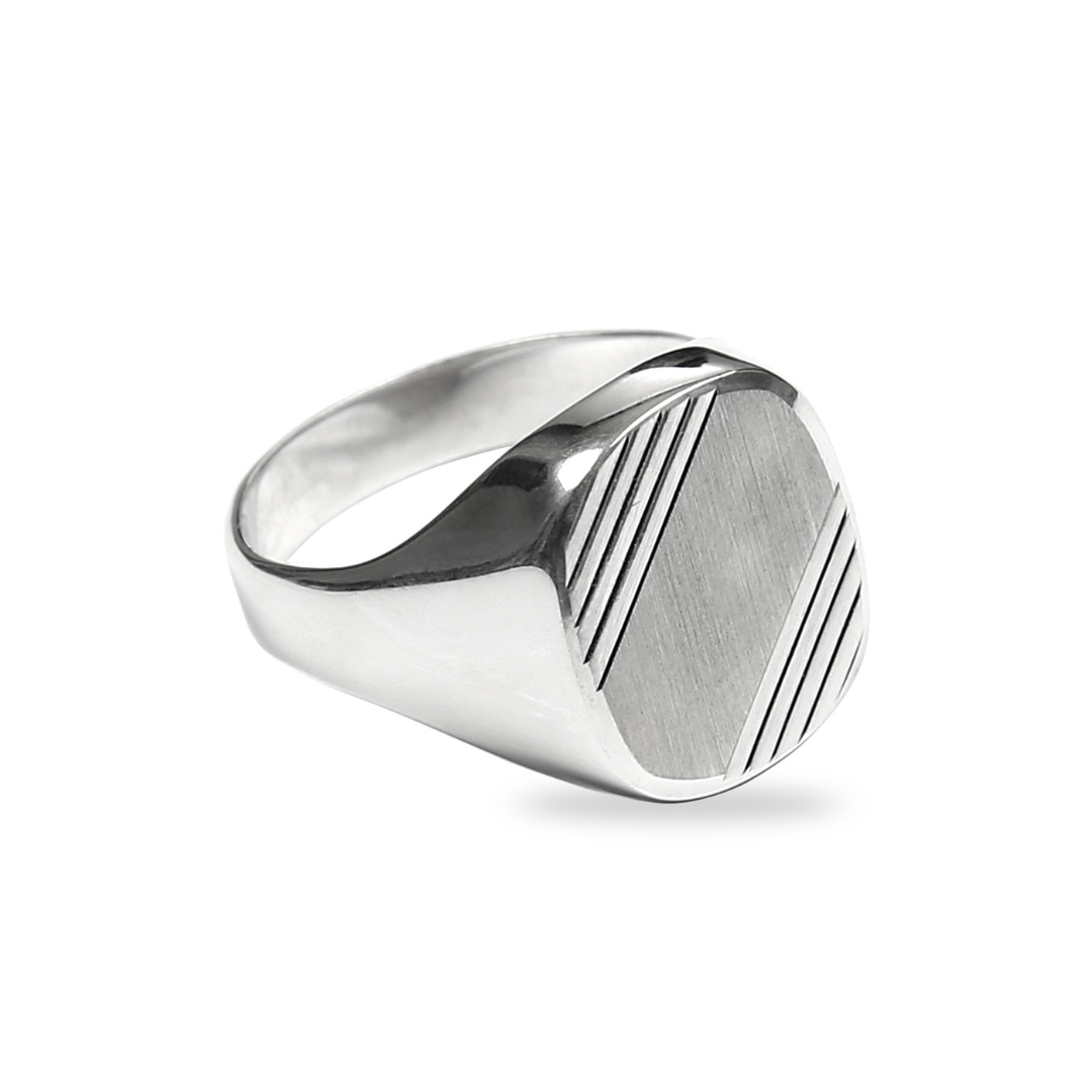 Herrenring Silber 925 rhodiniert - SR-580 2