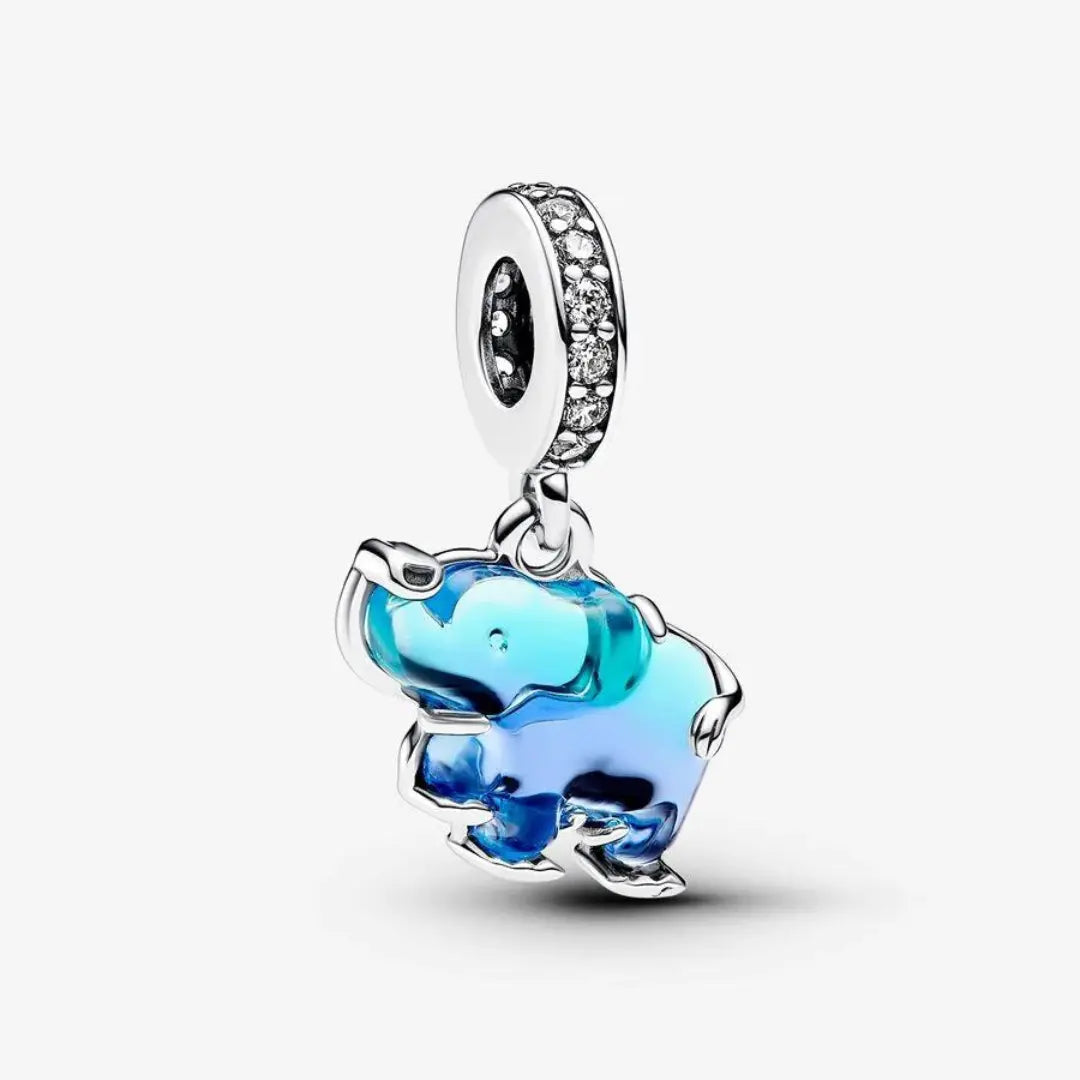 Pandora Blauer Murano-Glas Elefanten Charm-Anhänger - 793339C01