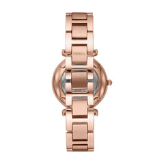 Fossil CARLIE Damenuhr Rose Gold Edelstahl 35 mm Quarz 3-Zeiger - ES4301