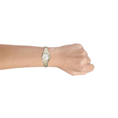 Fossil SCARLETTE Damenuhr Silber 2-Tone 32mm Edelstahl Quarz Datum - ES4319
