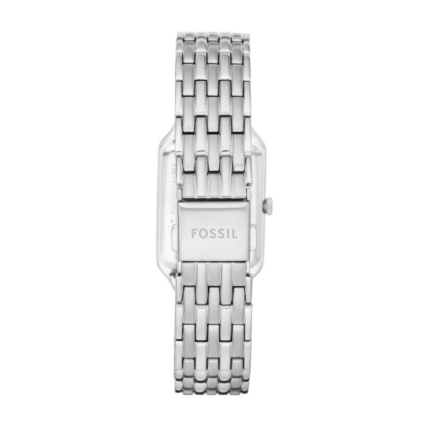Fossil Raquel Damenuhr - Silber Weiss 23mm Edelstahl Quarz mit Datum - ES5221