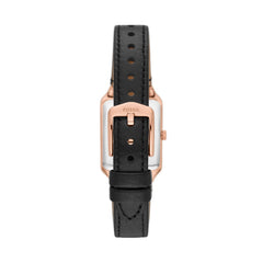 Fossil RAQUEL Damenuhr Rose Gold Weiss Schwarz Leder 23 mm Quarz mit Datum - ES5310