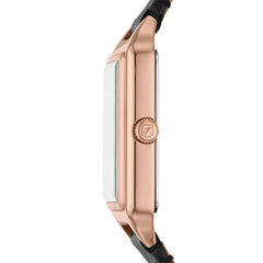 Fossil RAQUEL Damenuhr Rose Gold Weiss Schwarz Leder 23 mm Quarz mit Datum - ES5310