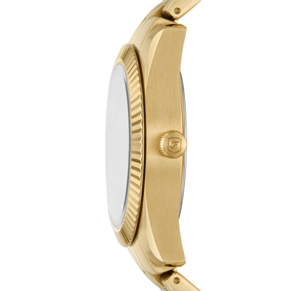 Fossil Scarlette Quarz 3-Zeiger mit Datum 32 MM Damenuhr in Gold aus Edelstahl - ES5338