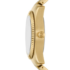 Fossil SCARLETTE Damenuhr Gold Edelstahl 32 mm Quarz 3-Zeiger mit Datum - ES5338