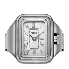 Fossil RAQUEL Watch Ring Damenuhr Silber Quarz <22 mm Edelstahl - ES5344