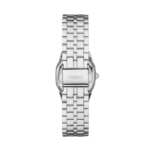 Fossil Harlow 27MM Edelstahl Quarz Damenuhr in Silber & Cream - ES5363