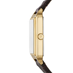 Fossil RAQUEL Damenuhr Rose Gold Grün Pro-Planet Leder 23 mm Quarz mit Datum - ES5366