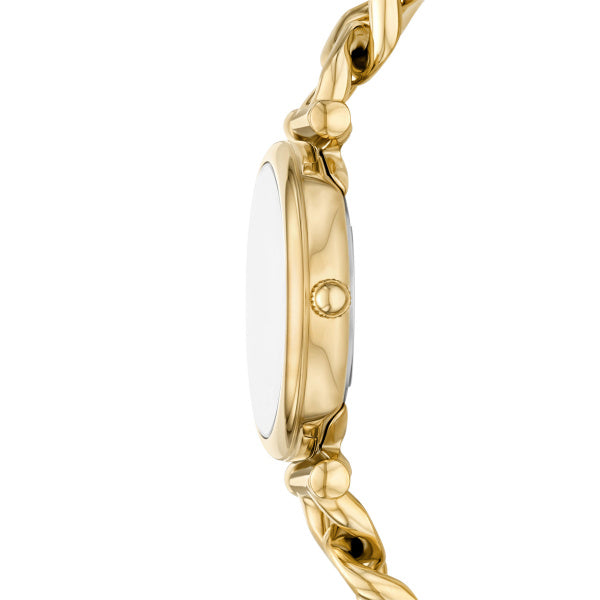 Fossil Carlie Gold 28mm Edelstahl 3-Zeiger Gift Set Damenuhr - ES5387SET