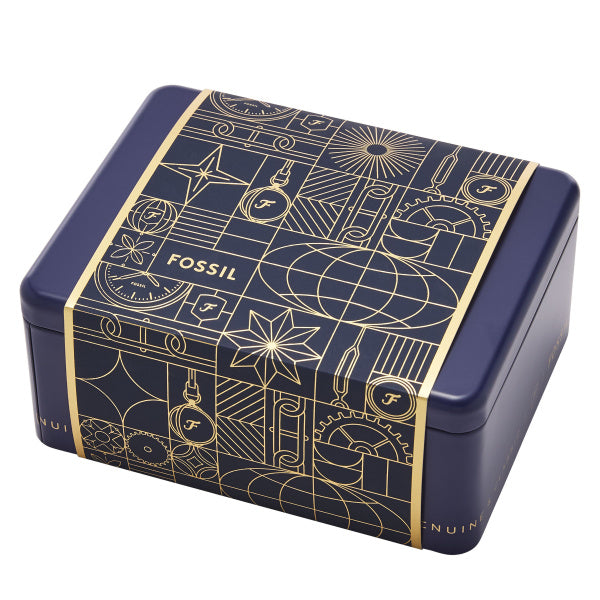 Fossil Carlie Gold 28mm Edelstahl 3-Zeiger Gift Set Damenuhr - ES5387SET