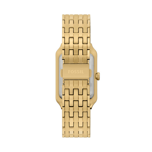 Fossil Raquel Quarz 26 MM Damenuhr in Gold Perlmutt mit Datum - ES5417
