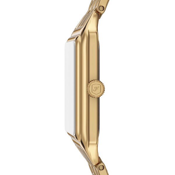 Fossil Raquel Quarz 23 mm Edelstahl Damenuhr in Gold/Schwarz - ES5434