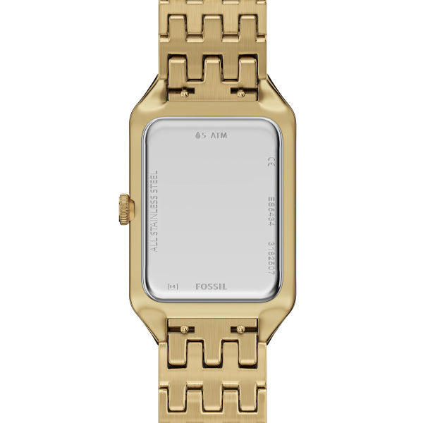 Fossil Raquel Quarz 23 mm Edelstahl Damenuhr in Gold/Schwarz - ES5434