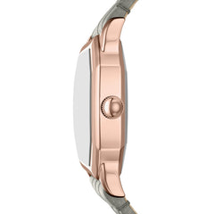 Fossil HARLOW Damenuhr Rose Gold Cream Grau Leder 27 mm Quarz 3-Zeiger -