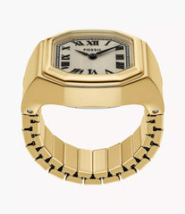 Fossil Harlow Ringuhr Damen Gold mit cremefarbenem Zifferblatt 17 mm – ES5446