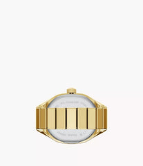 Fossil Harlow Ringuhr Damen Gold mit cremefarbenem Zifferblatt 17 mm – ES5446