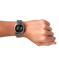 Fossil MACHINE Herrenuhr Quarz Gunmetal Schwarz 42 mm Edelstahl mit Datum - FS4774
