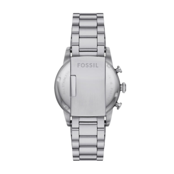Fossil Sport Tourer Quarz Chronograph 42 mm Edelstahl Herrenuhr in Silber/Blau - FS6047