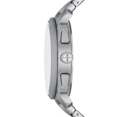 Fossil MACHINE Herrenuhr Quarz Chronograph Silber Blau 44 mm Edelstahl - FS6096