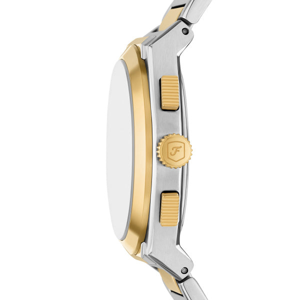 Fossil Everett 2-Tone Grün 44mm Edelstahl Chronograph Herrenuhr - FS6106