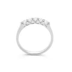 Facet Classic Memoirering in 750/18 Karat Weissgold mit Diamant