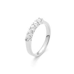 Facet Classic Memoirering in 750/18 Karat Weissgold mit Diamant