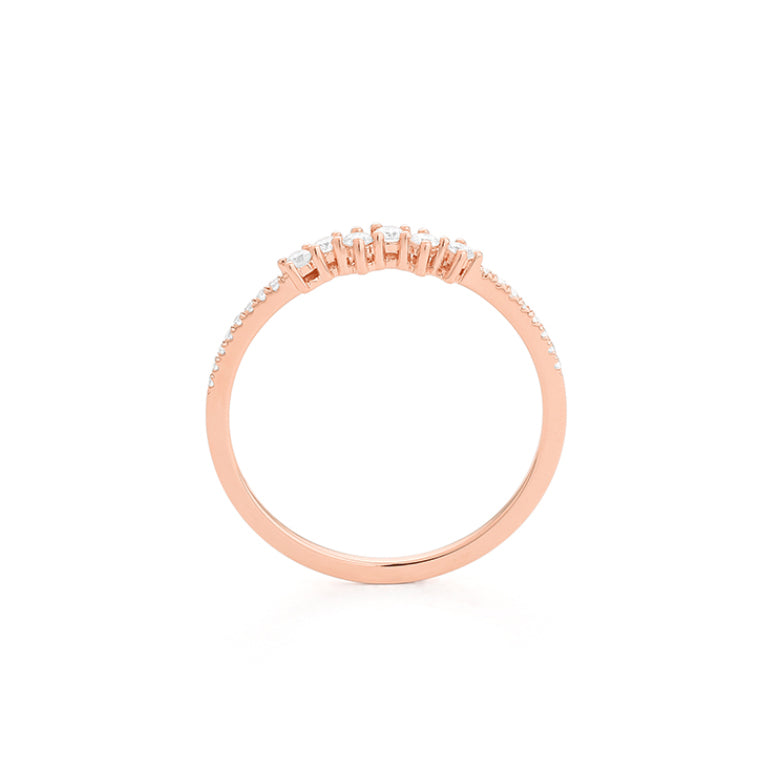 Facet Smart Ring mit 22 Diamanten in 750/18 Karat Roségold