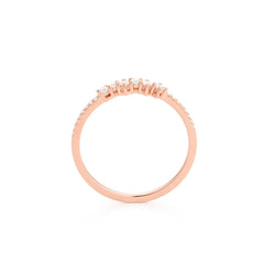 Facet Smart Ring mit 22 Diamanten in 750/18 Karat Roségold