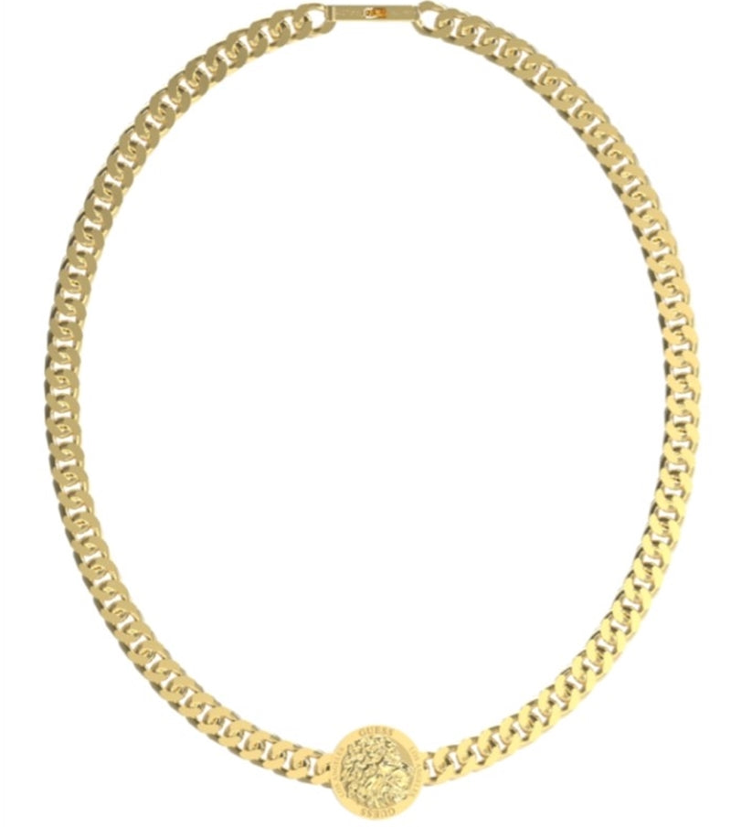 Guess Lion King Gold Halskette für Herren - JUMN03007JWYGT-U