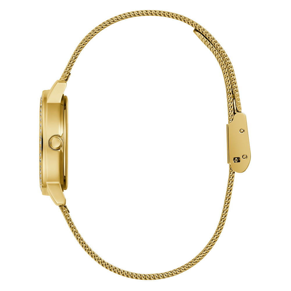 GUESS Damenuhr Melody Gold mit Mesh-Armband