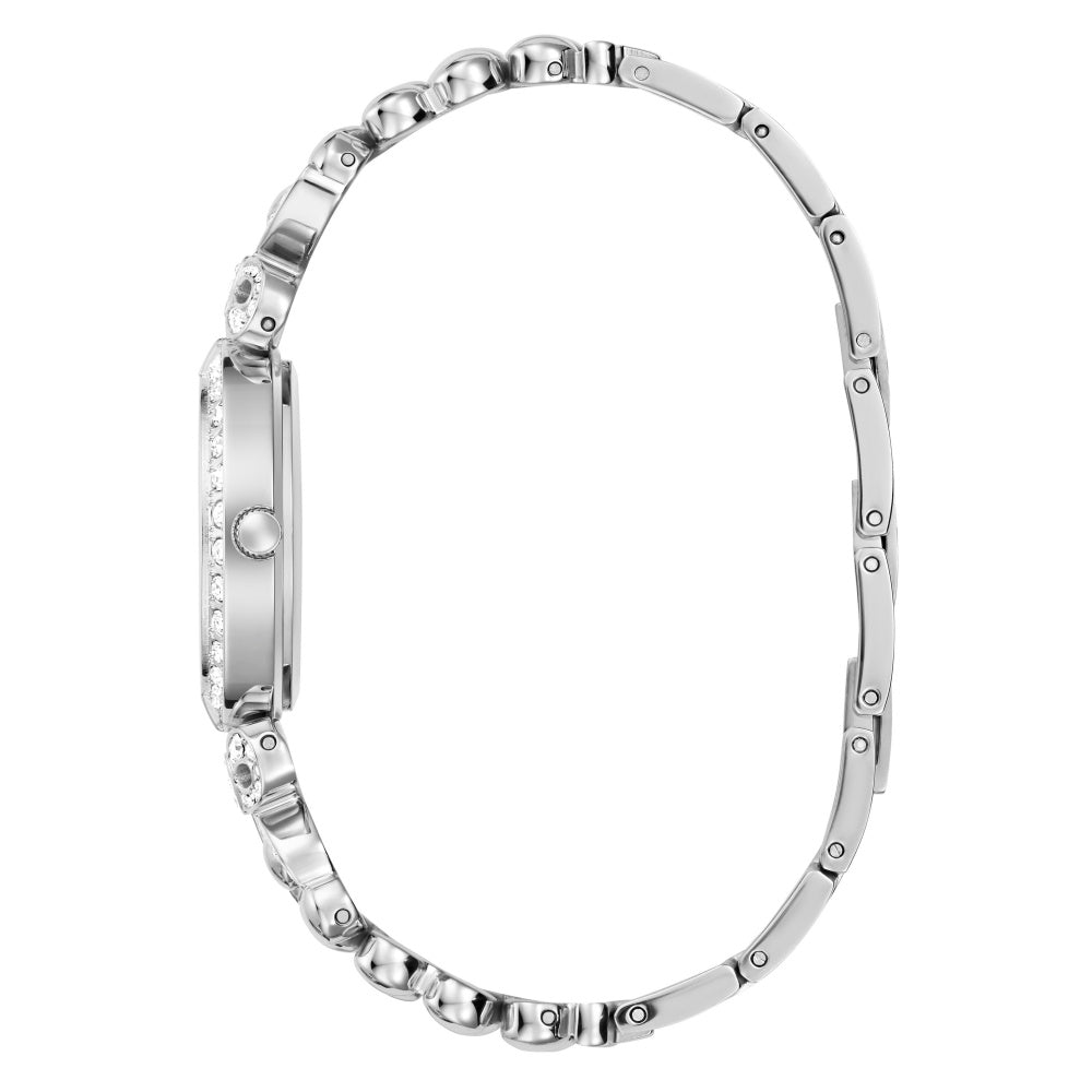 GUESS Damenuhr RIBBON Silberfarben