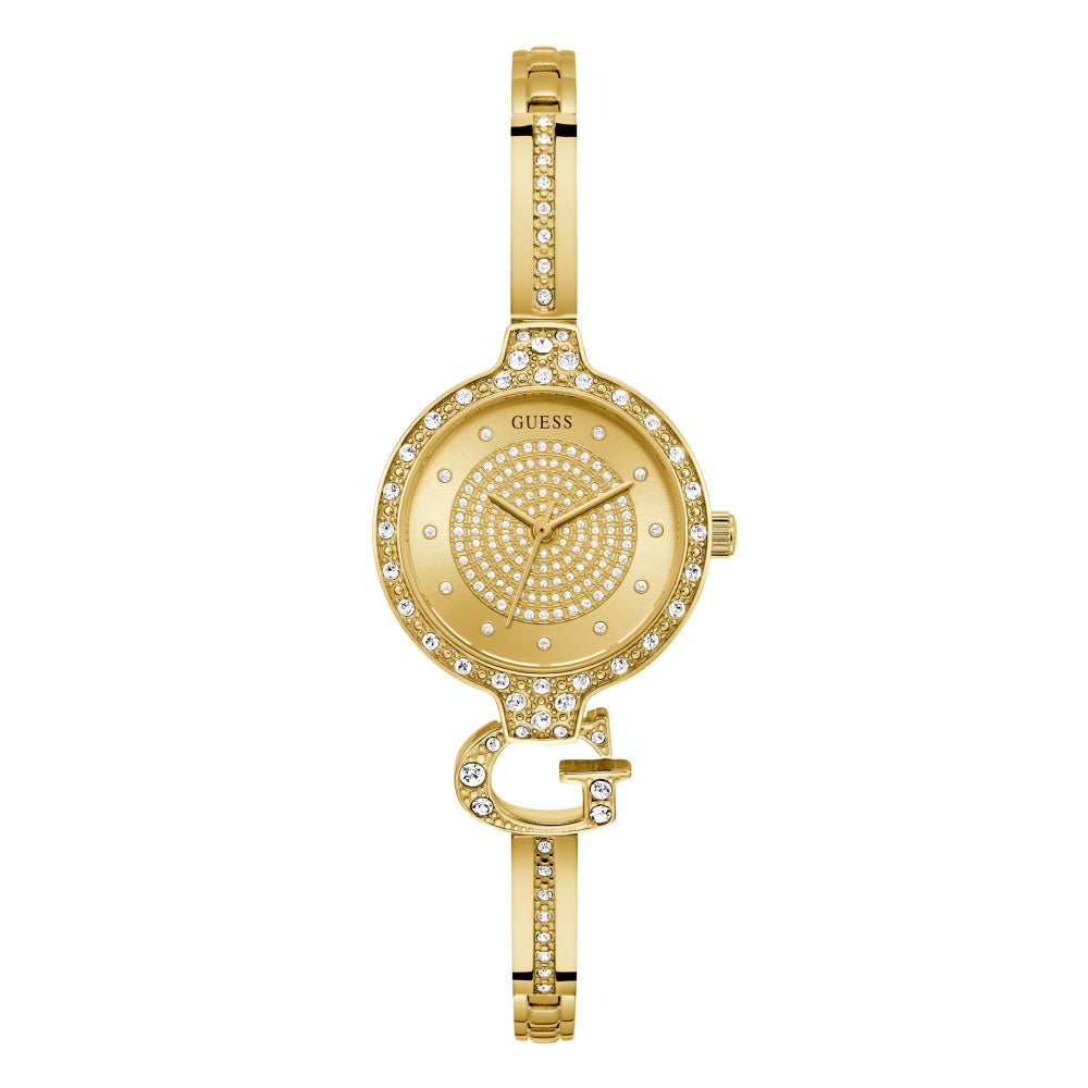 GUESS Damenuhr GISELLE aus recyceltem Stahl