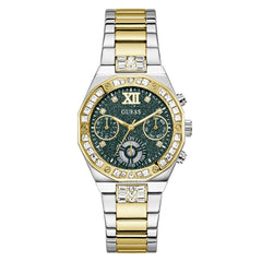 GUESS Damenuhr SELINA mit Glitzer-Zifferblatt